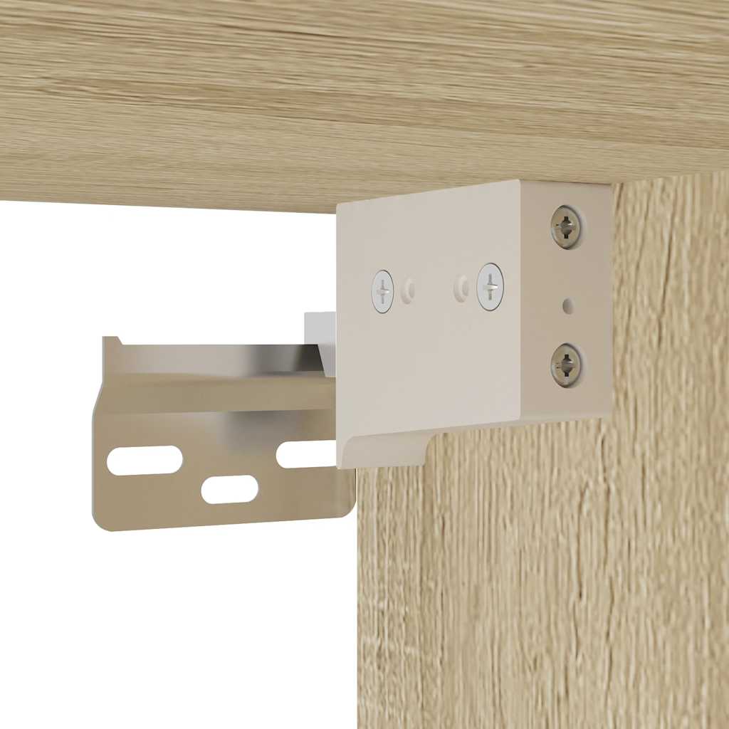 Armadietto Vetrina 100X8,5X50Cm Legno Multistrato Rovere Sonoma