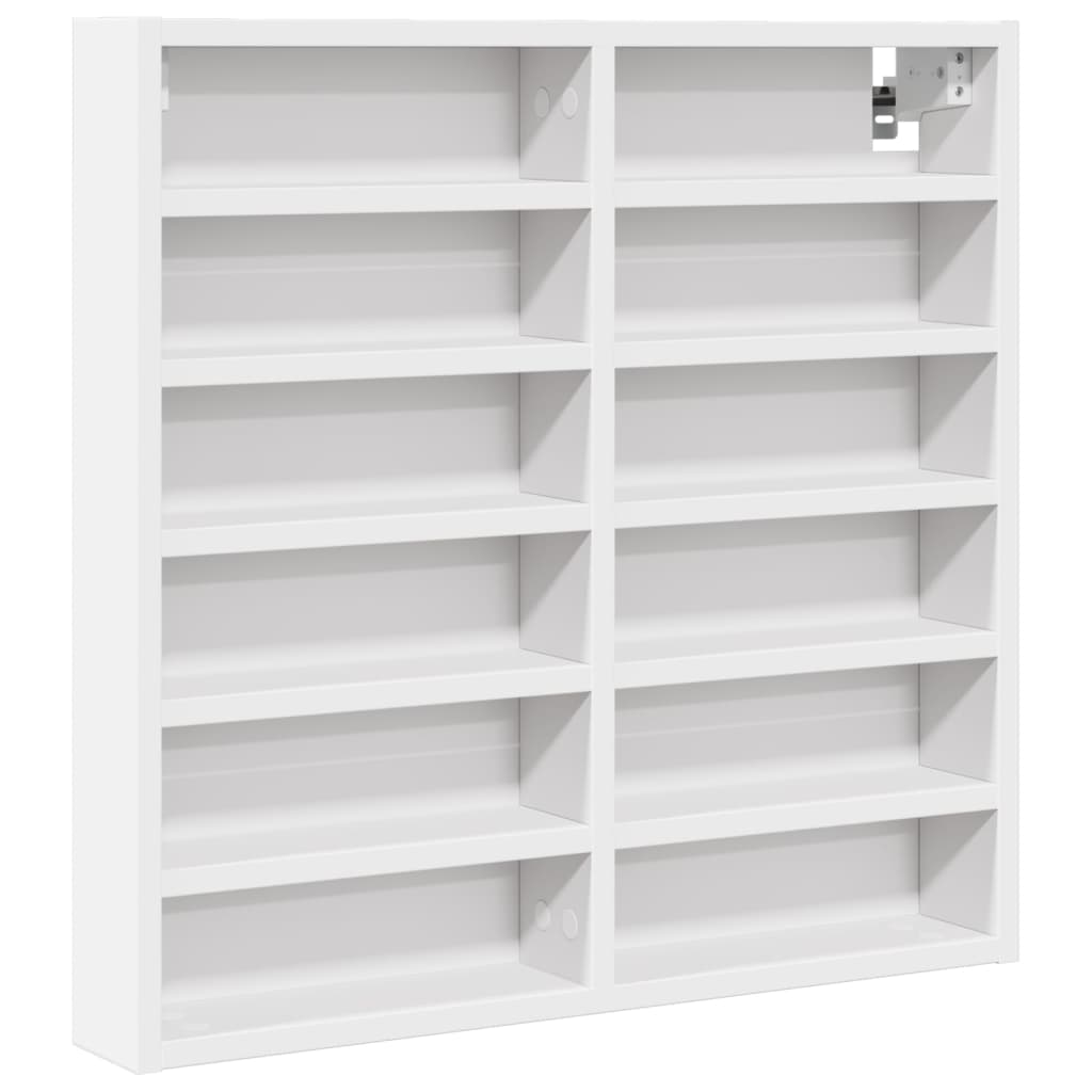Armadietto Con Vetrina 60X8,5X58 Cm Legno Multistrato Bianco