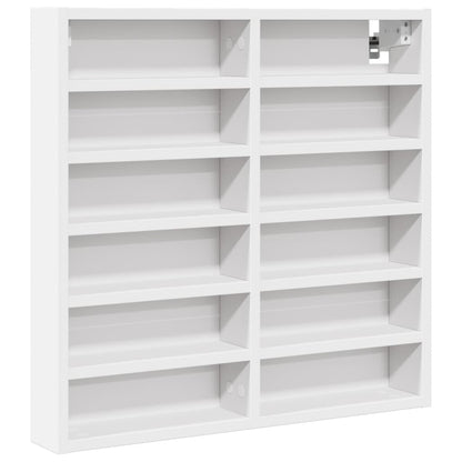 Armadietto Con Vetrina 60X8,5X58 Cm Legno Multistrato Bianco