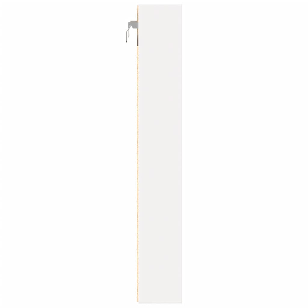 Armadietto Con Vetrina 60X8,5X58 Cm Legno Multistrato Bianco