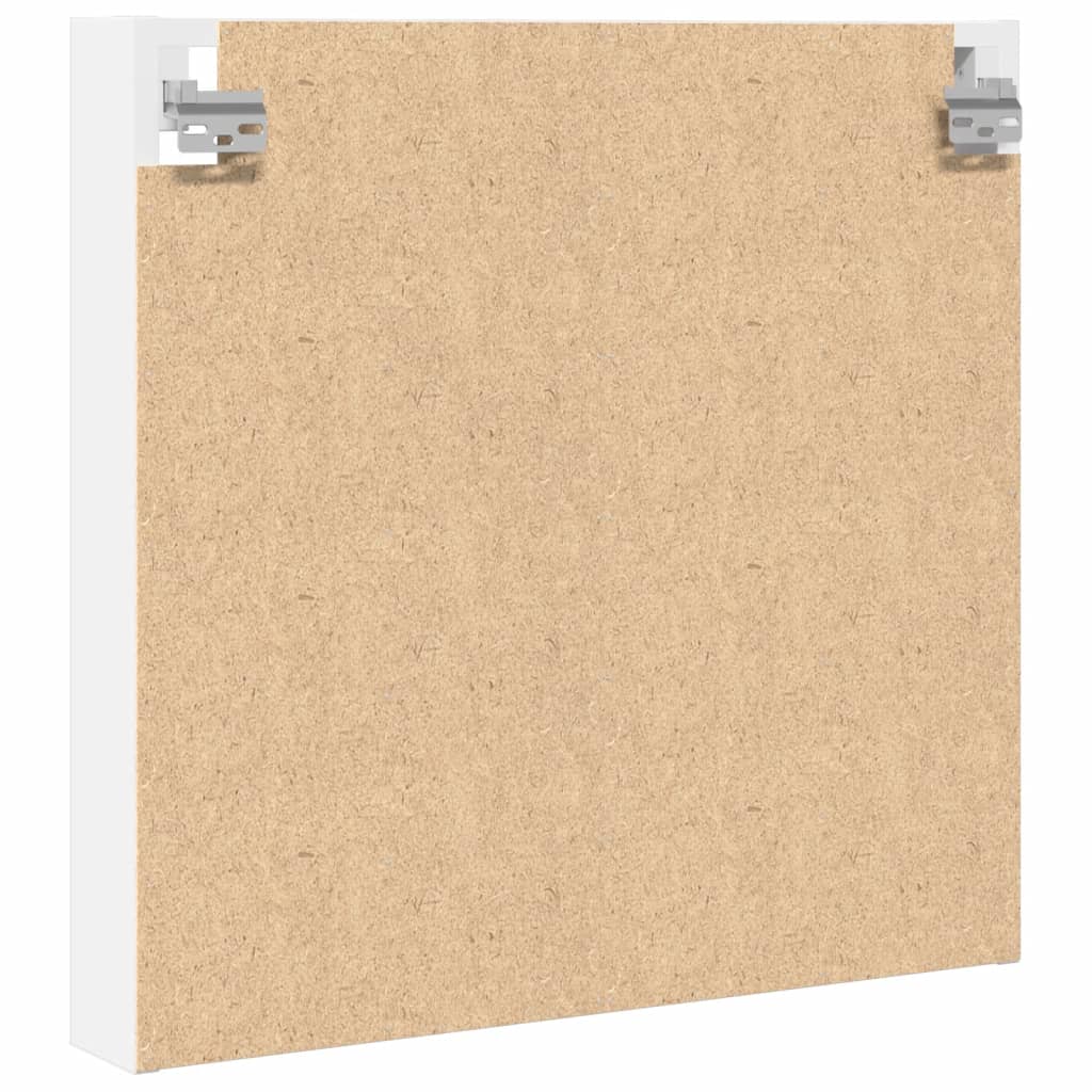 Armadietto Con Vetrina 60X8,5X58 Cm Legno Multistrato Bianco