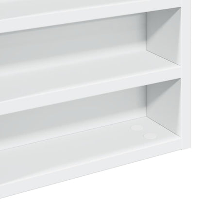 Armadietto Con Vetrina 60X8,5X58 Cm Legno Multistrato Bianco