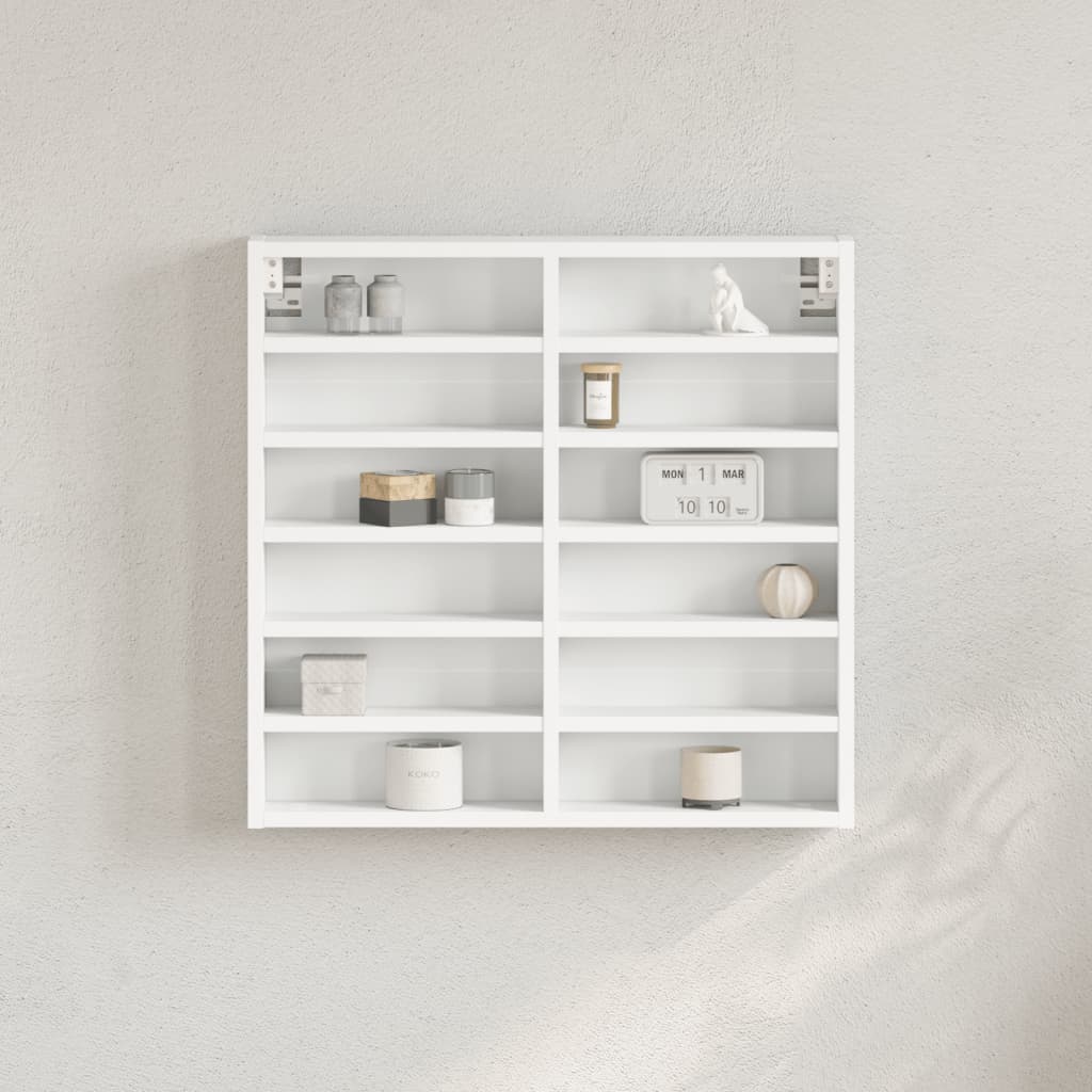 Armadietto Con Vetrina 60X8,5X58 Cm Legno Multistrato Bianco