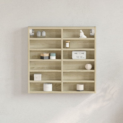 Armadietto Vetrina 100X8,5X50Cm Legno Multistrato Rovere Sonoma