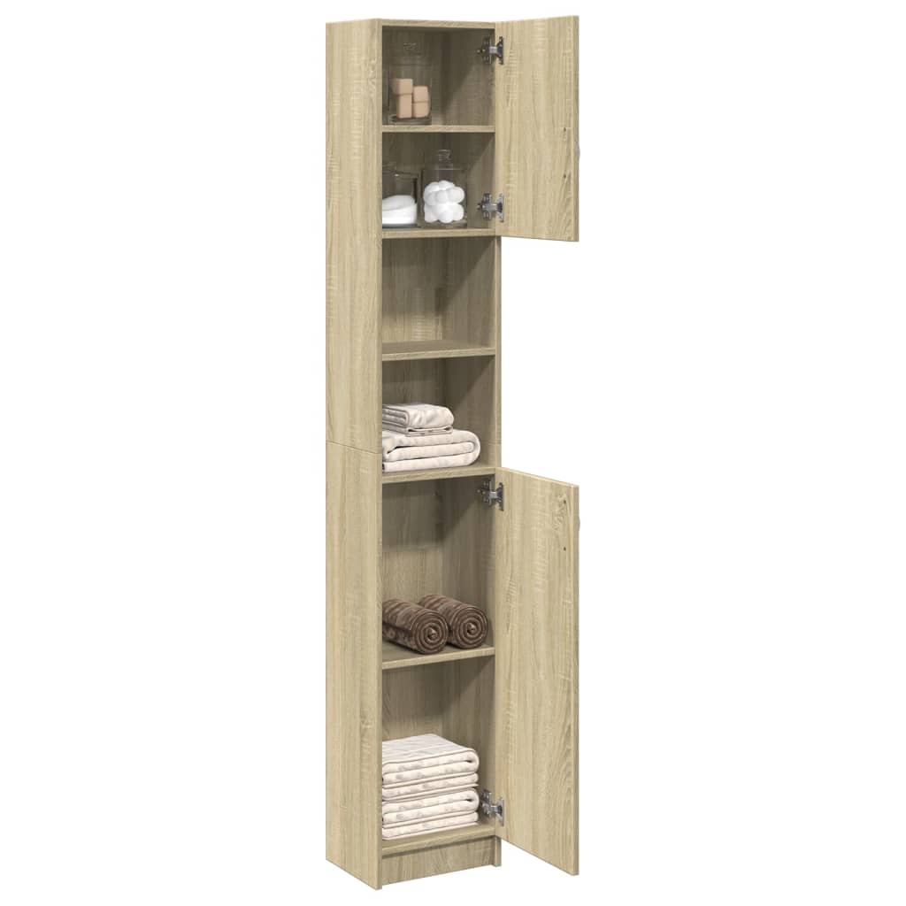 Mobile Da Bagno 32X25,5X190 Cm Legno Ingegnerizzato