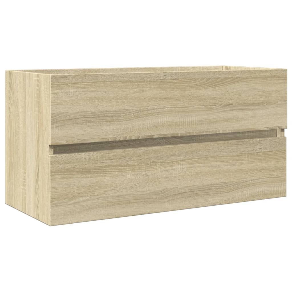 Mobile Lavabo Rovere Sonoma 90X38,5X45 Cm In Legno Multistrato Rovere Sonoma