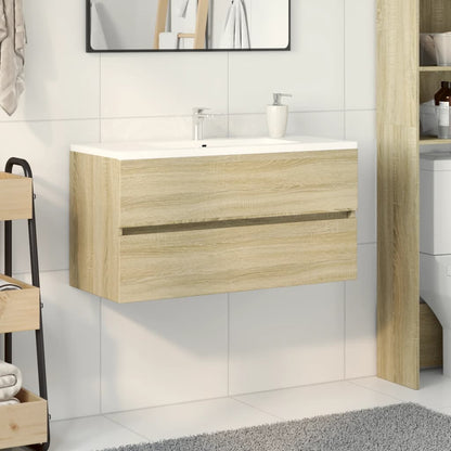 Mobile Lavabo Rovere Sonoma 90X38,5X45 Cm In Legno Multistrato Rovere Sonoma