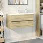Mobile Lavabo Rovere Sonoma 90X38,5X45 Cm In Legno Multistrato Rovere Sonoma
