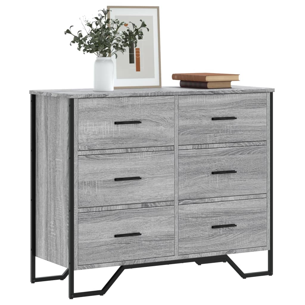 Cassettiera Rovere Sonoma 91X35,5X74,5 Cm In Truciolato