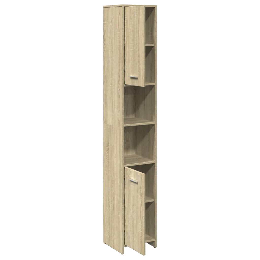 Mobile Da Bagno 30X30X183,5 Cm Legno Tecnico Rovere Sonoma