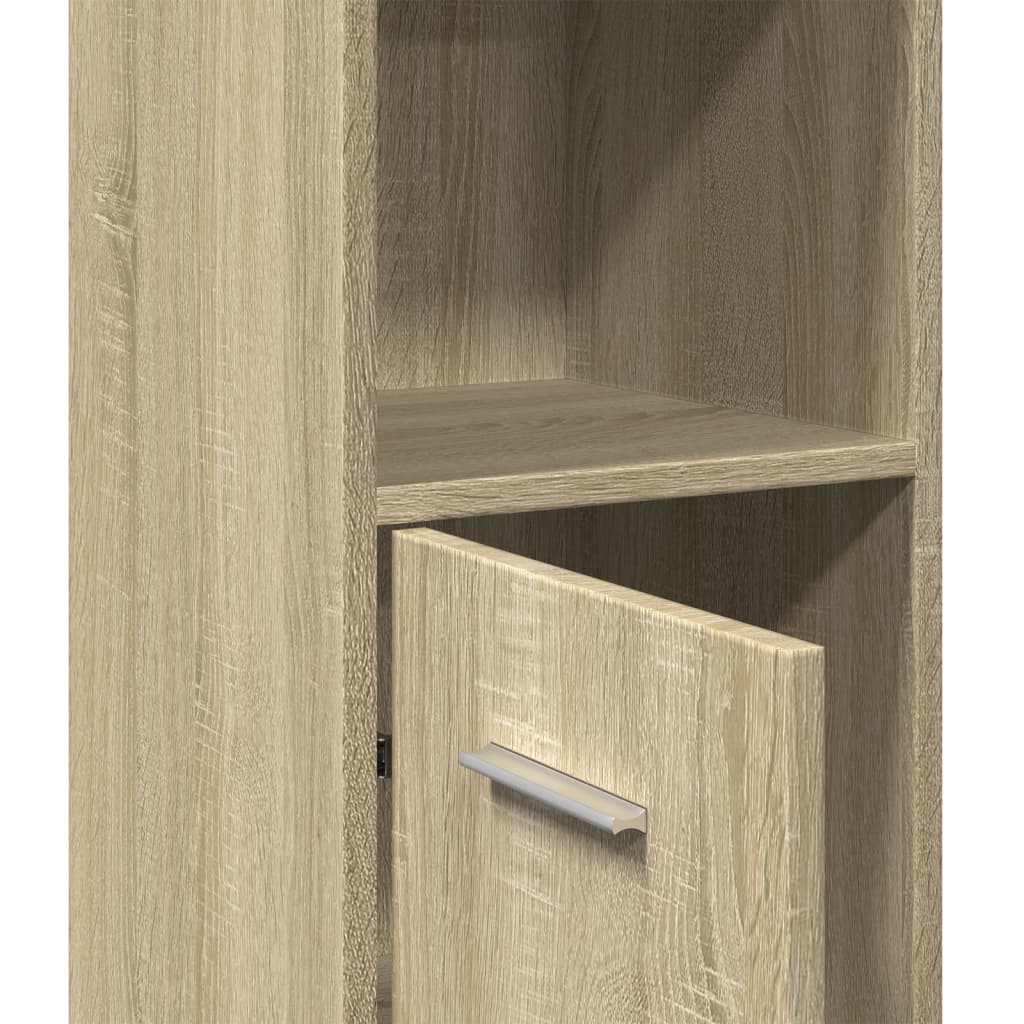 Mobile Da Bagno 30X30X183,5 Cm Legno Tecnico Rovere Sonoma