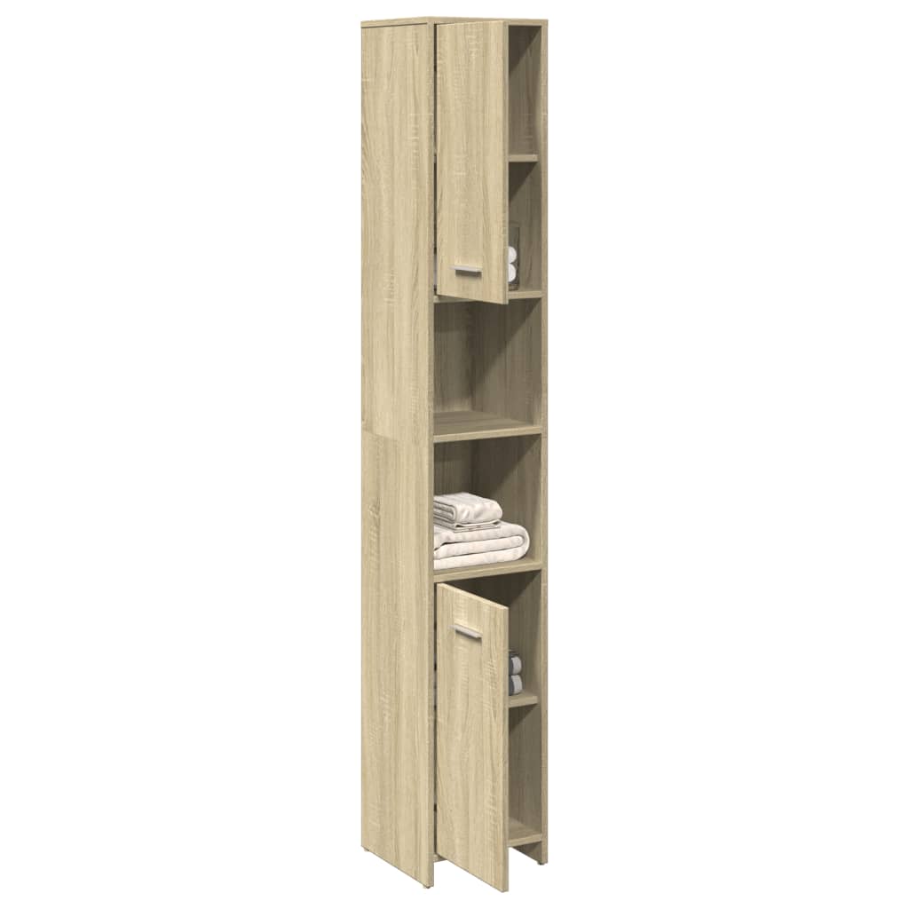 Mobile Da Bagno 30X30X183,5 Cm Legno Tecnico Rovere Sonoma