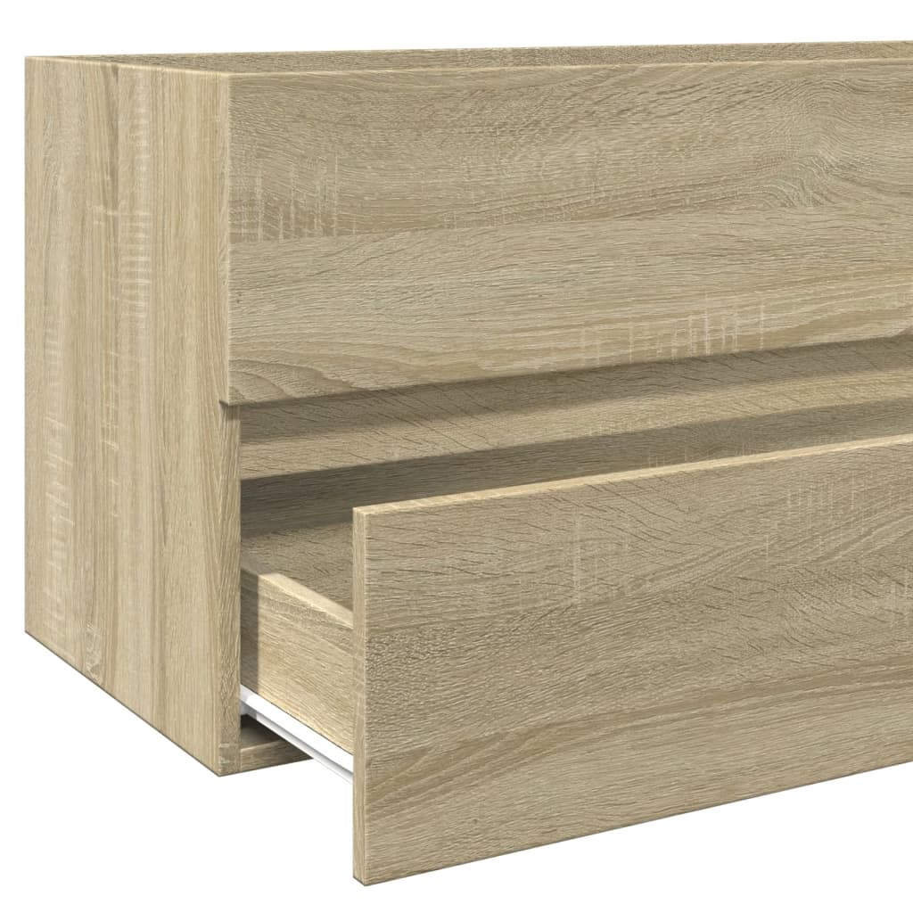 Mobile Lavabo Bagno Rovere Sonoma 100X38,5X45 Cm In Truciolato Rovere Sonoma