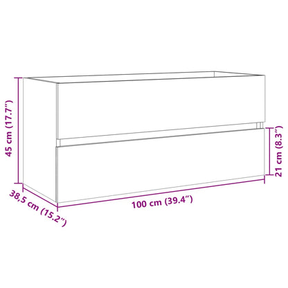 Mobile Lavabo Bagno Rovere Sonoma 100X38,5X45 Cm In Truciolato Rovere Sonoma