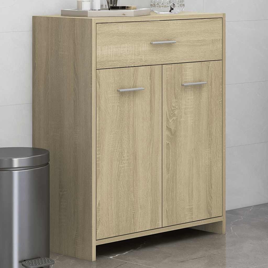 Mobile Da Bagno 60X33X80 Cm In Legno Tecnico