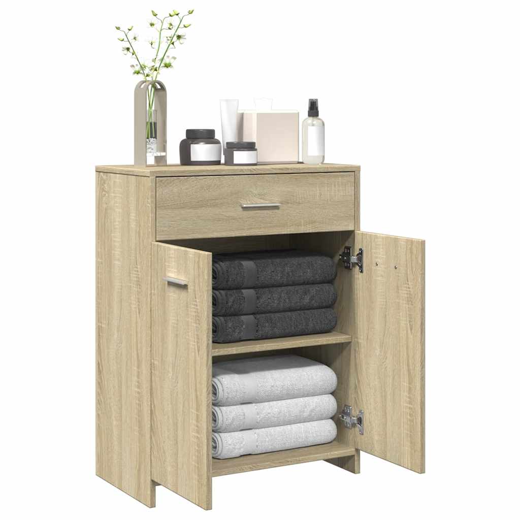 Mobile Da Bagno 60X33X80 Cm In Legno Tecnico