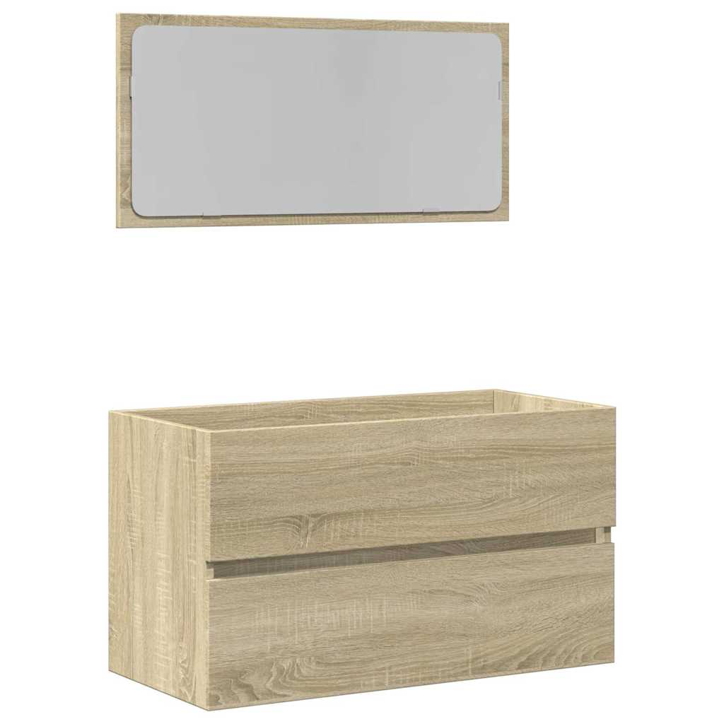 Mobile Da Bagno Con Specchio 80X38,5X45 Cm