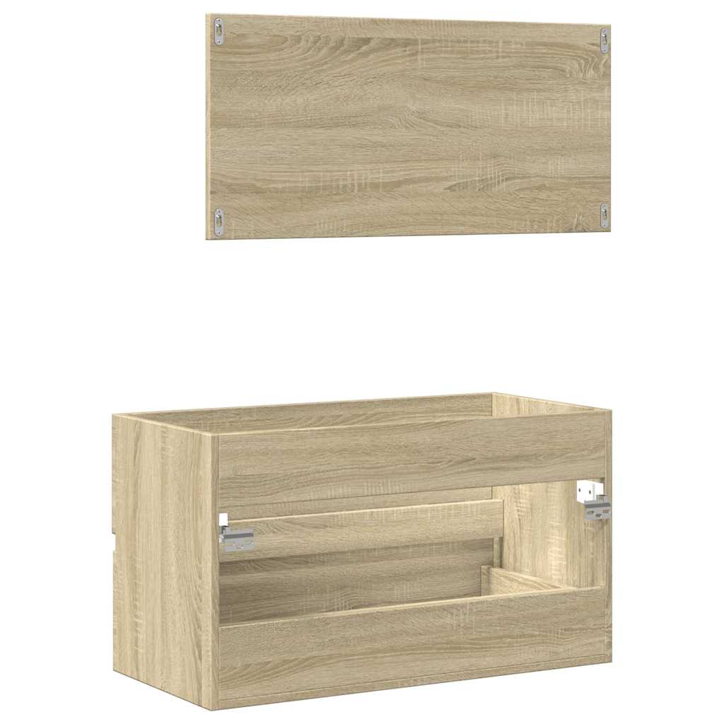 Mobile Da Bagno Con Specchio 80X38,5X45 Cm