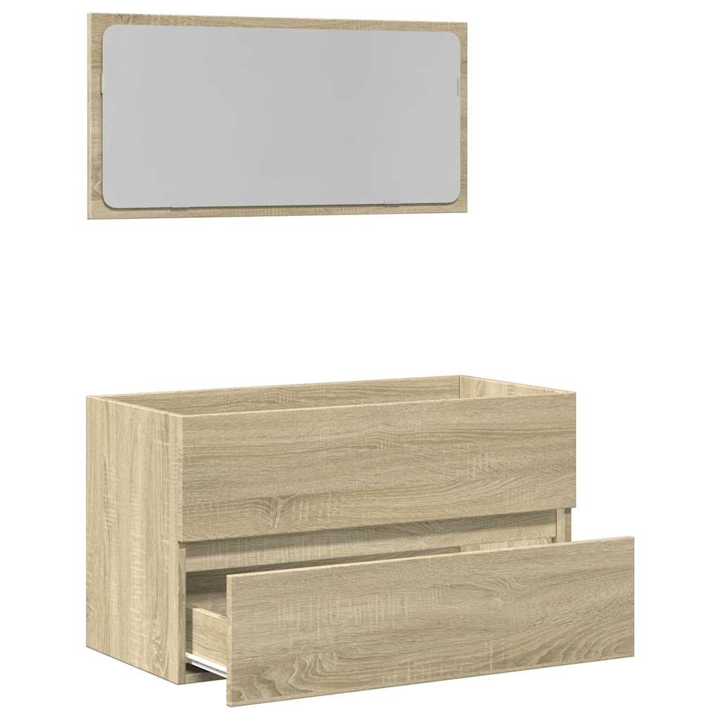 Mobile Da Bagno Con Specchio 80X38,5X45 Cm