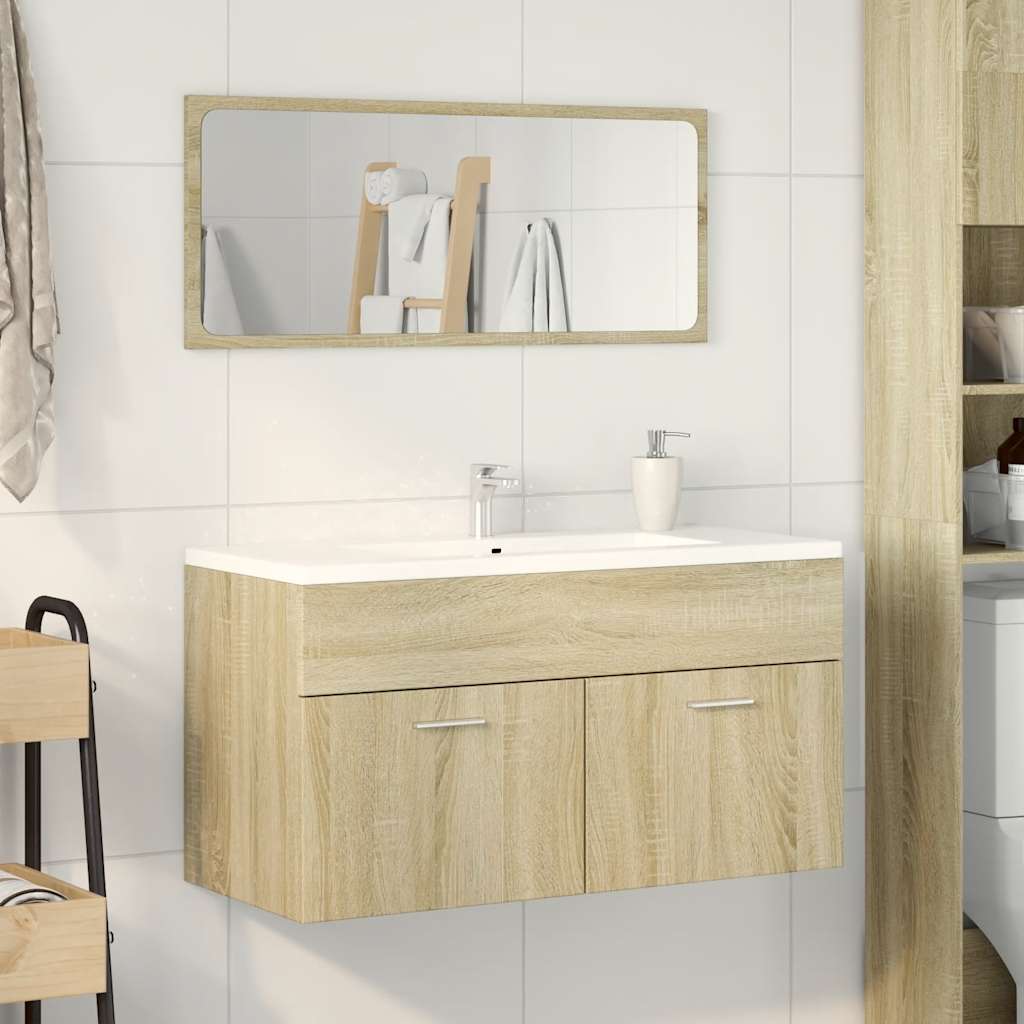 Set Mobili Da Bagno 2 Pz In Legno Multistrato