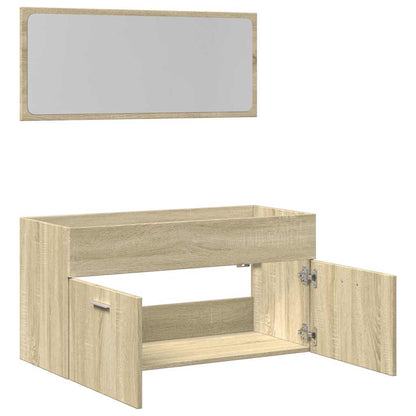 Set Mobili Da Bagno 2 Pz In Legno Multistrato