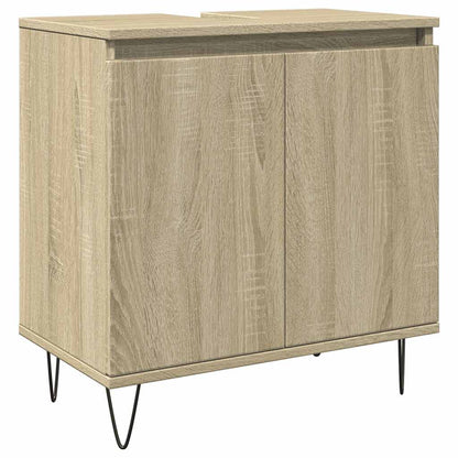 Mobile Da Bagno Rovere Sonoma 58X33X60 Cm In Legno Multistrato