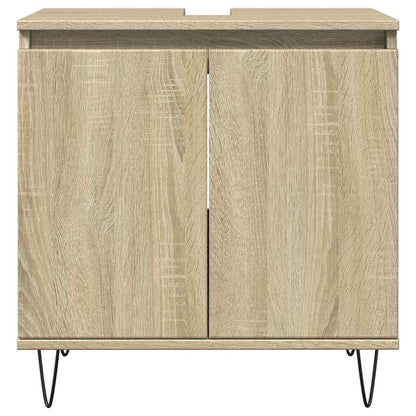 Mobile Da Bagno Rovere Sonoma 58X33X60 Cm In Legno Multistrato