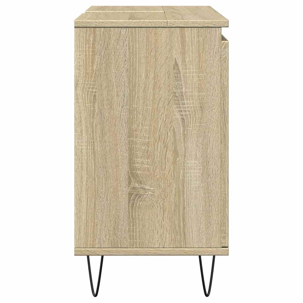 Mobile Da Bagno Rovere Sonoma 58X33X60 Cm In Legno Multistrato