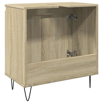 Mobile Da Bagno Rovere Sonoma 58X33X60 Cm In Legno Multistrato