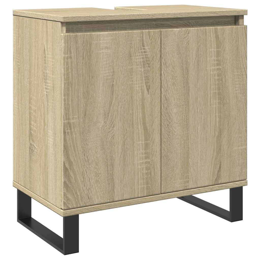 Mobile Da Bagno Rovere Sonoma 58X33X60 Cm In Legno Multistrato
