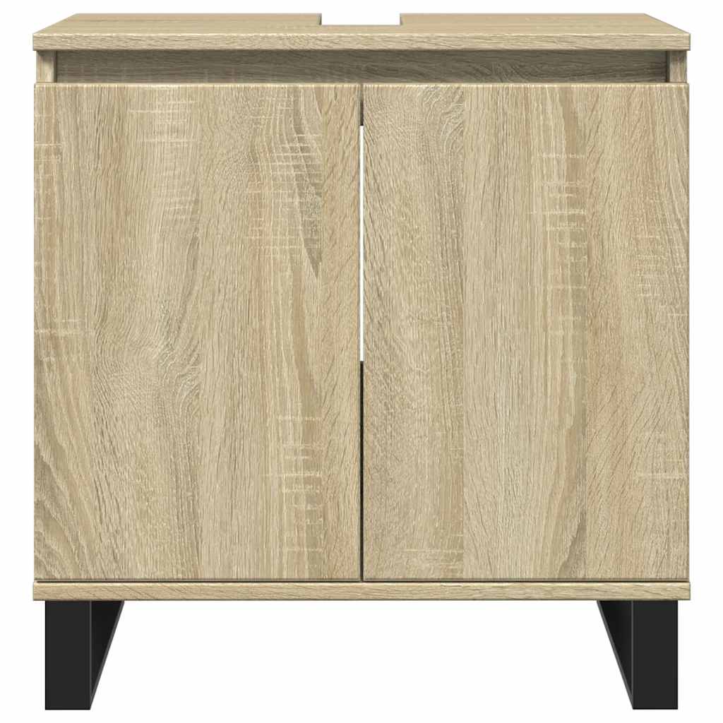 Mobile Da Bagno Rovere Sonoma 58X33X60 Cm In Legno Multistrato