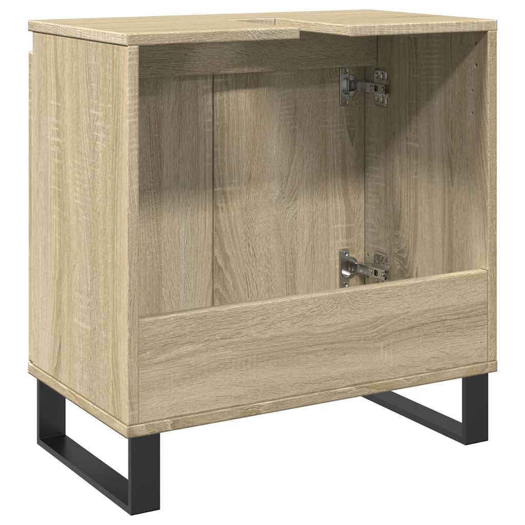 Mobile Da Bagno Rovere Sonoma 58X33X60 Cm In Legno Multistrato