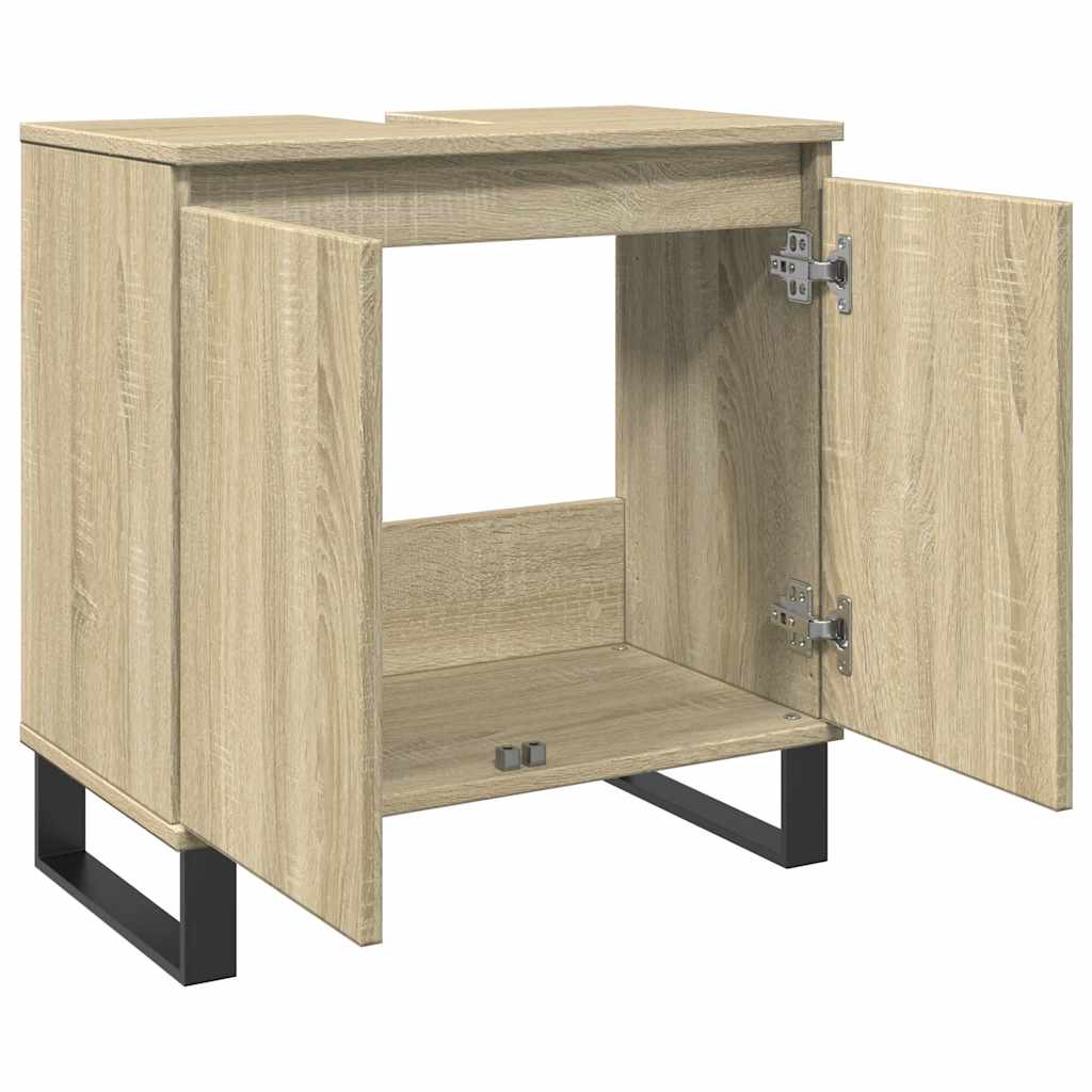 Mobile Da Bagno Rovere Sonoma 58X33X60 Cm In Legno Multistrato