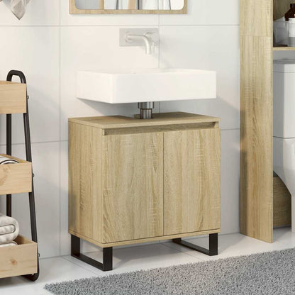 Mobile Da Bagno Rovere Sonoma 58X33X60 Cm In Legno Multistrato