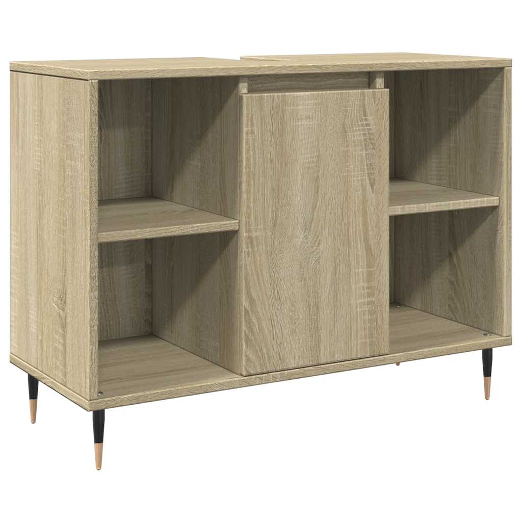 Mobile Da Bagno Rovere Sonoma 80X33X60 Cm In Legno Multistrato