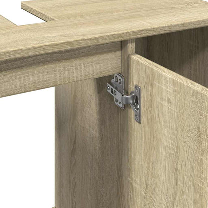 Mobile Da Bagno Rovere Sonoma 80X33X60 Cm In Legno Multistrato