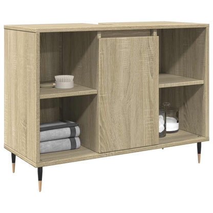 Mobile Da Bagno Rovere Sonoma 80X33X60 Cm In Legno Multistrato