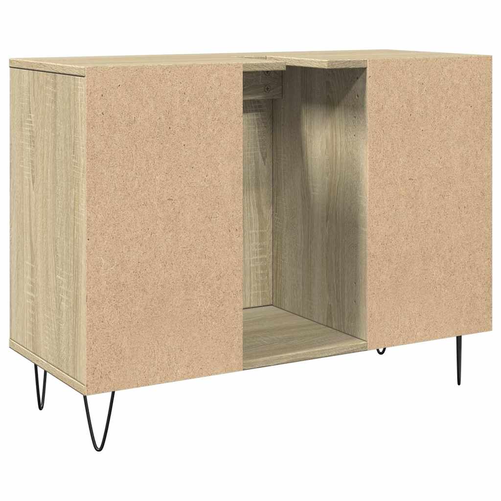 Mobile Da Bagno Rovere Sonoma 80X33X60 Cm In Legno Multistrato