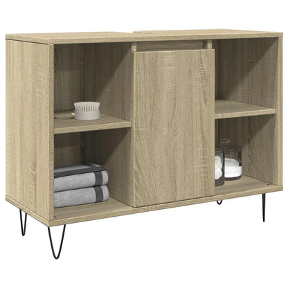 Mobile Da Bagno Rovere Sonoma 80X33X60 Cm In Legno Multistrato