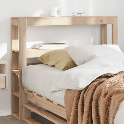Testiera Con Ripiani Bianca 75 Cm In Legno Massello Di Pino