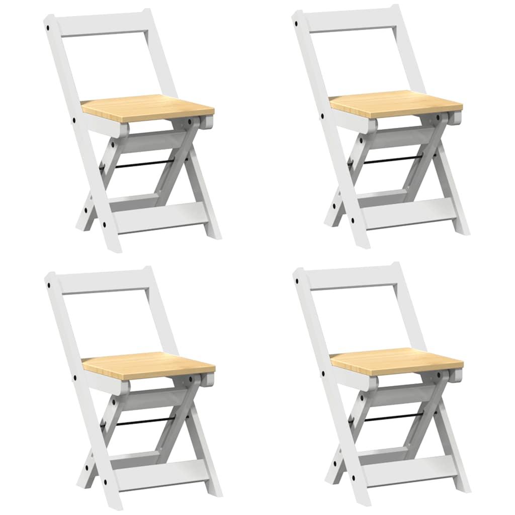 Set Da Pranzo 5 Pz Corona Pieghevole In Legno Di Pino