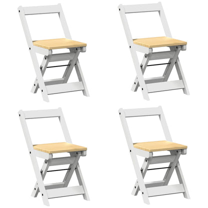 Set Da Pranzo 5 Pz Corona Pieghevole In Legno Di Pino