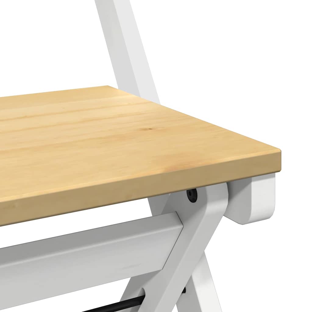 Set Da Pranzo 5 Pz Corona Pieghevole In Legno Di Pino