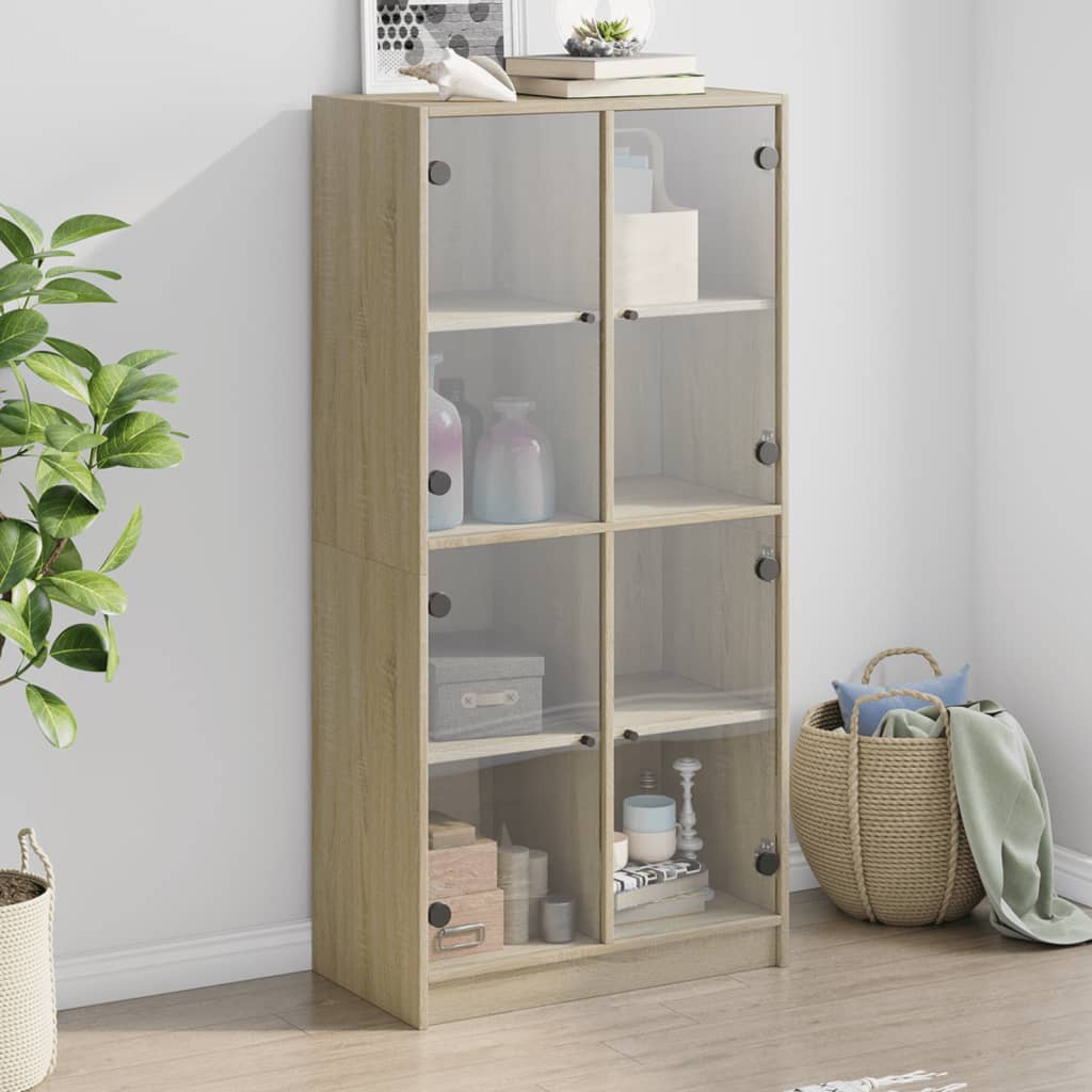 Credenza 2 Pcs 68 X 37 X 142 Cm Legno Multistrato