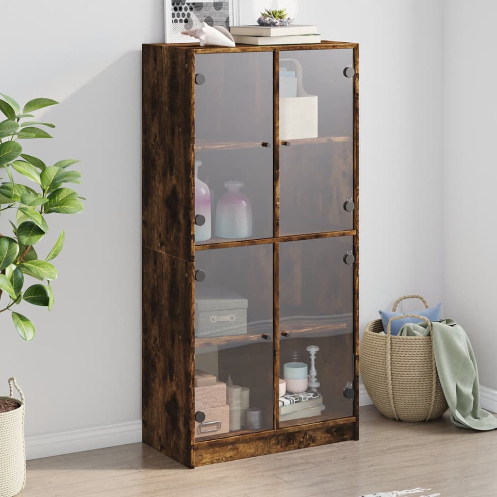 Credenza 2 Pcs 68 X 37 X 142 Cm Legno Multistrato
