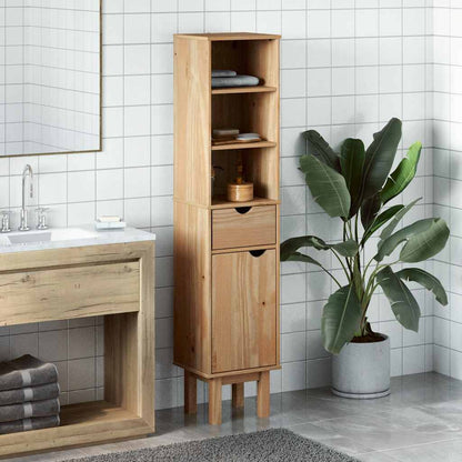 Mobile Da Bagno Otta 35X30X159 Cm In Legno Massello Di Pino