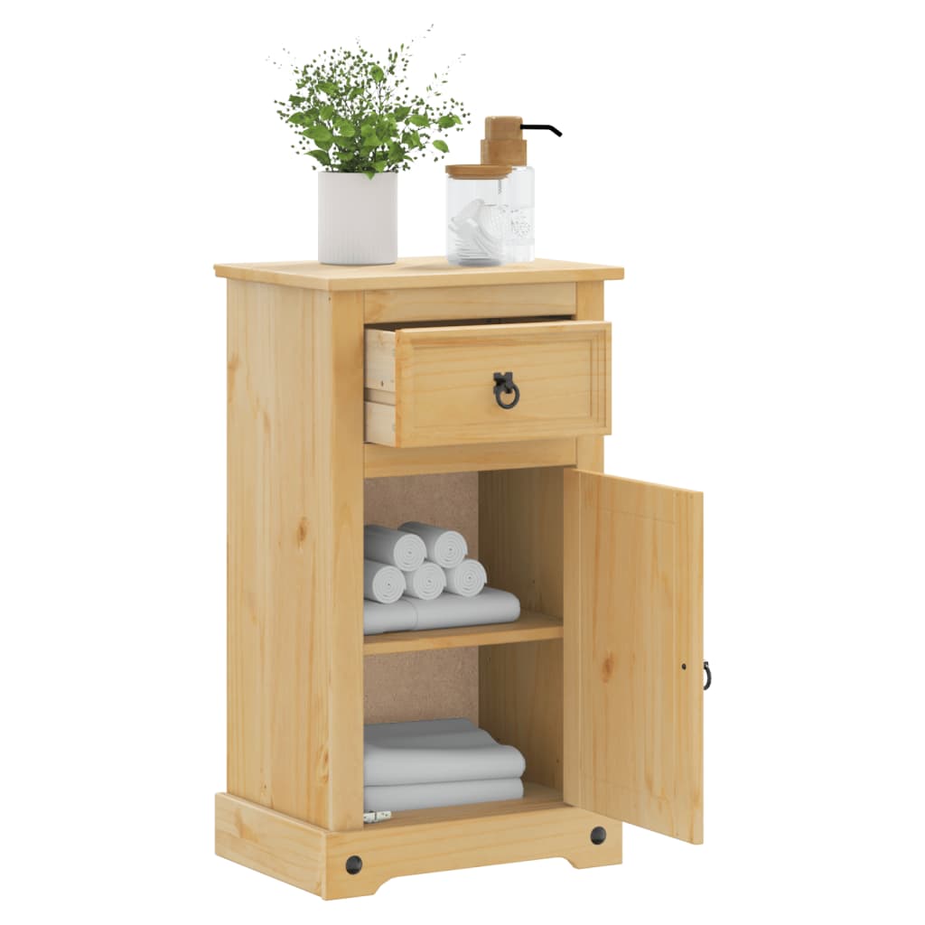 Mobile Da Bagno Corona 45X33X80 Cm In Legno Massello Di Pino