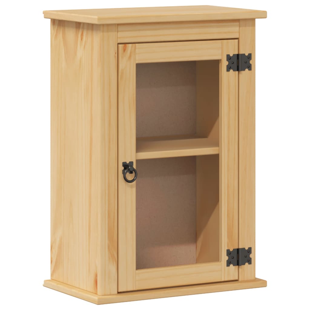 Mobile Bagno A Parete Corona 45X27X64,5Cm Legno Massello Pino