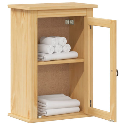 Mobile Bagno A Parete Corona 45X27X64,5Cm Legno Massello Pino