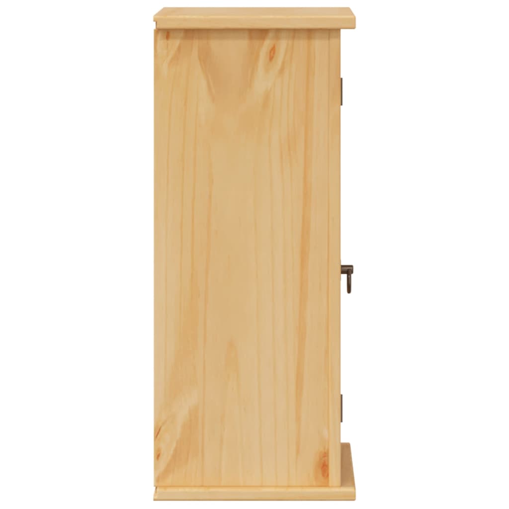 Mobile Bagno A Parete Corona 45X27X64,5Cm Legno Massello Pino